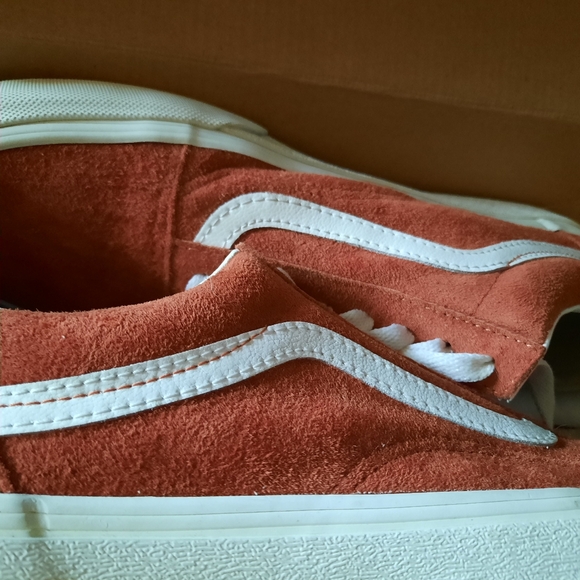 VANS Old Skool Suede Skate Sneakers burnt orange Men 9, Women 10.5 New In Box! - Picture 8 of 12